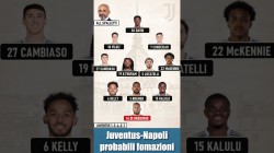 Juventus-Napoli, probabili formazioni. Due dubbi per Antonio Conte